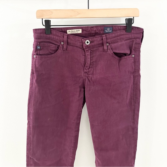 AG Adriano Goldschmied The Stevie Ankle Jeans Purple Size 28R - Picture 3 of 6
